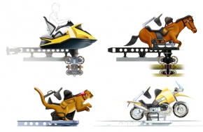 Motor Bike Launch Coaster Мотор байк